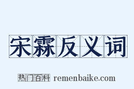 宋霖反义词是什么意思的图片